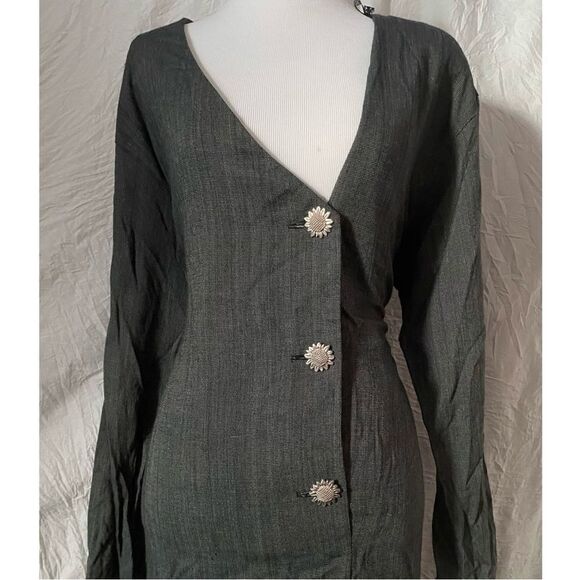 Vintage, Virgo II, Gray Micro Checkered Blazer Dress - Picture 4 of 16